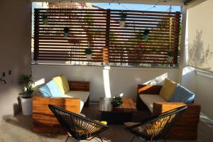 A seating area at Villa Enthia