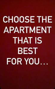 a sign that says choose the appointment that is best for you at Molino Apartments in Desenzano del Garda