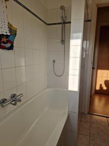 une salle de bain avec baignoire et douche dans l'établissement Premium Holidays - Holiday home Asteria at Sint Idesbald, à Coxyde 9 autres photos