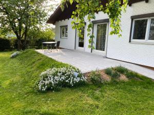 Garður fyrir utan Ferienwohnungen zum Attersee