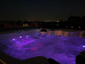 Swimmingpoolen hos eller tæt på Stylish apartment with shared rooftop terrace jacuzzi MK2