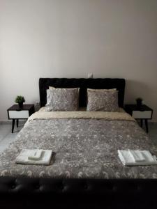 スパタにあるAirport city center 3のベッド1台(2皿、タオル付)