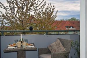 Balkoni atau teres di MD-5 Stadtfeld Beimsstrasse 81 - Appartement Domblick - Parkplatz - Balkon - 2Einzelbetten - Schlafsofa