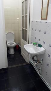 a bathroom with a toilet and a sink at Bienvenidos al Sur in Buenos Aires