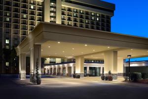a view of a building with a building at Atlanta Airport Marriott in Atlanta