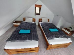 Krevet ili kreveti u jedinici u objektu Dom i Domki nad Tanwią