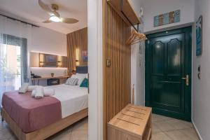 Postel nebo postele na pokoji v ubytování Aphrodite Apartment ideal for holidays in Siviri