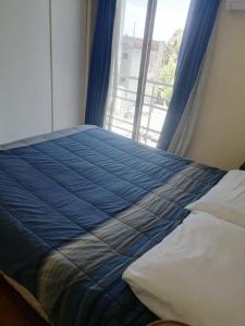 łóżko w pokoju z oknem w obiekcie Carriles Inn w mieście Mendoza