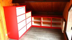Łóżko lub łóżka piętrowe w pokoju w obiekcie Chalet idéal 4-8 pers avec garage 20 mn Gérardmer