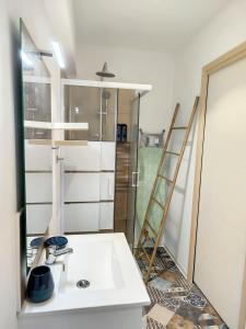 Ένα μπάνιο στο Sublime appart rénové duplex centre ville 4pers wifi +8 φωτογραφίες