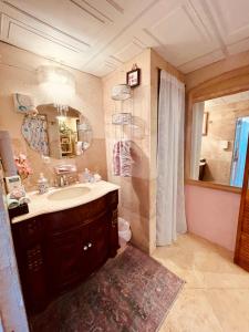 a bathroom with a sink and a mirror at Pool King Sweet Karma on Water Best Location Beaches,Restaurants,Hard Rock Casino in Hallandale Beach