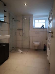 Koupelna v ubytování Ferienwohnung Ankerplatz in Schlagsdorf auf Fehmarn