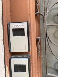 an electrical box on the side of a door at Tartini - private roof terrace - self check-in in Piran