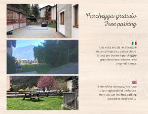 a collage of photos with a picture of a park at Appartamento Stelvio in Valdisotto