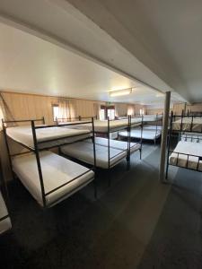 a group of bunk beds in a room at Camping De Nieuwe Hof in Otterlo