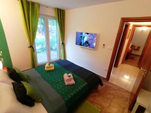 Televízia a/alebo spoločenská miestnosť v ubytovaní The Forest House Krk 1