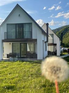 a house with a hat in front of it at White House near Borjomi Sadgeri in Borjomi
