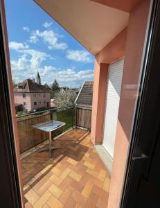 Balkon atau teras di Appartement Dôme