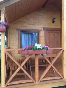 Balkón alebo terasa v ubytovaní Domki Magnolia