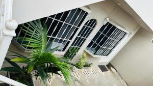 a group of plants sitting in front of a building at Comfortable 3-Bedroom Apartment, close to the American Consulate in Guayaquil