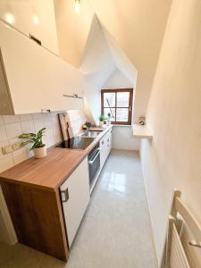Kuchyň nebo kuchyňský kout v ubytování NAMI - ROBIN - Helle Apartments mitten in der Stadt