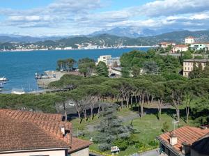 a view of a city and a body of water at CA' ARGENTINA Appartamento Vista MARE in La Spezia