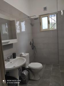 Edlira Apartments في دوريس: حمام مع مرحاض ومغسلة