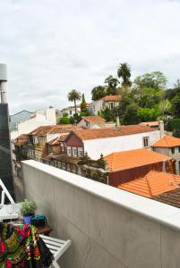 ポルトにあるApartamentos Portodouro - Santa Catarinaのバルコニーから市街の景色を望めます。