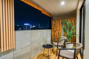 Balkón nebo terasa v ubytování Randor Hotel Hiroshima Prestige
