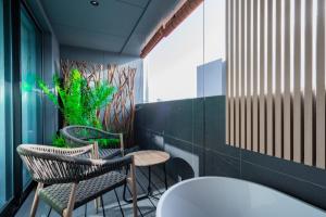 Posezení v ubytování Randor Hotel Hiroshima Prestige