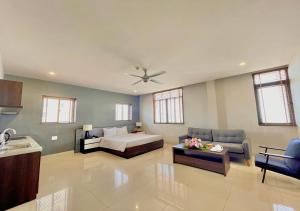 Katil atau katil-katil dalam bilik di My Khe 2 Da Nang Seafront Hotel