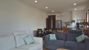 sala de estar con 2 sofás y cocina en Azores Haven Hill en Horta