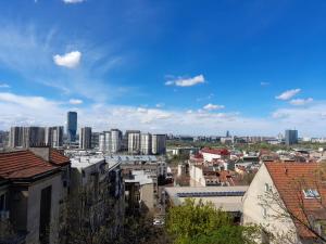 a view of a city with tall buildings at Elpa in Belgrade