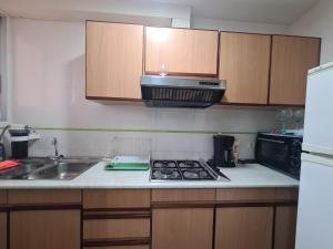 Kuchyň nebo kuchyňský kout v ubytování Apartamento Edificio Acacias IV -15