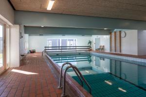 a large swimming pool in a building at Agger Holidays in Vestervig