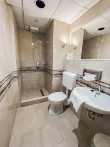 Koupelna v ubytování Hotel Unicornis