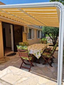 Patio alebo iná vonkajšia časť ubytovania Sis&Bro-Novalja
