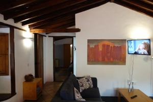 Televízia a/alebo spoločenská miestnosť v ubytovaní Finca Las Canitas - Ferienhaus Teneriffa