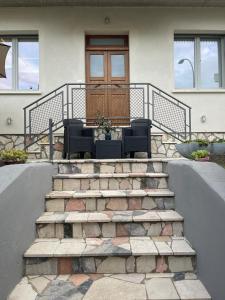 a set of stairs leading to a house at La Mirage in Desenzano del Garda