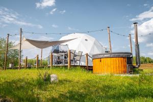 Glamping Kaszuby外面的花园