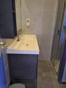 a bathroom with a sink and a shower at LA VILLA DU CAP in Cap-Ferret +26 photos