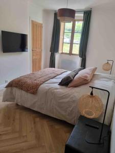 En eller flere senge i et værelse på Appartement au cœur de la ville + 23 billeder