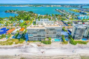 an aerial view of a resort on the beach at Madeira Beach Manor in St. Pete Beach