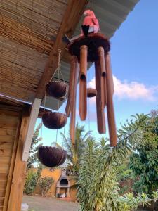 a chandelier hanging from the ceiling of a house at Ti’Bou des Îles de Guadeloupe in Le Moule