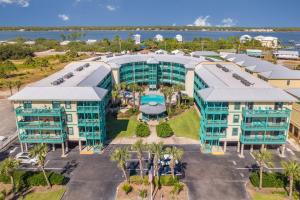 an aerial view of a building with a pool at Sea Breeze 316 by Vacation Homes Collection in Gulf Shores
