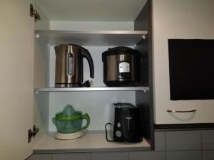 Kaffemaskin og/eller vannkoker på 3 Doppelzimmer Ferienwohnung in Arbon am Bodensee