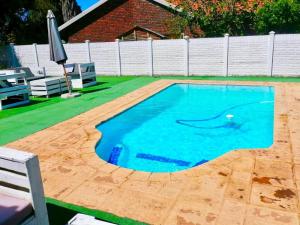 una piscina con un delfín pintado en ella en Swane’s guesthouse, en Rustenburg