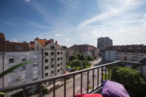 Balkón alebo terasa v ubytovaní Penthouse apartment with private parking