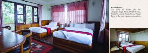 Postel nebo postele na pokoji v ubytování Nagarkot Sunshine Hotel