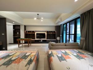 Istumisnurk majutusasutuses Panda Homestay